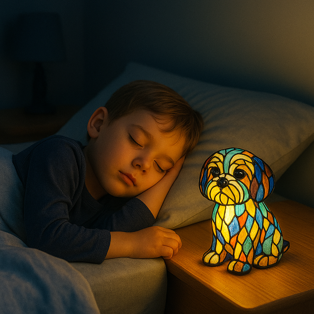 Lichtgevende hond - Handgemaakte Lamp die Harten Laat Stralen