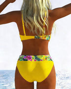 Bikini Bralette Stijl Geprint Contrasto