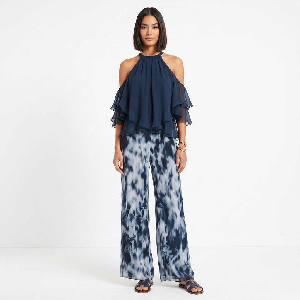 Francisca - Haltertop con slip flydende, stabile e confortevole
