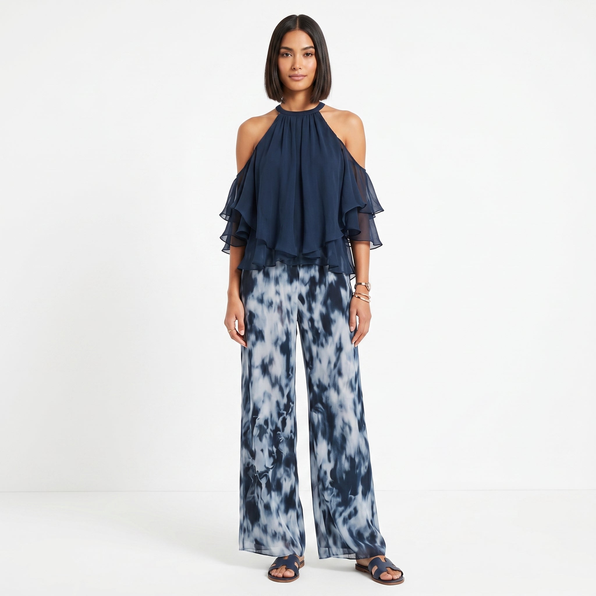 Francisca - Haltertop con slip flydende, stabile e confortevole