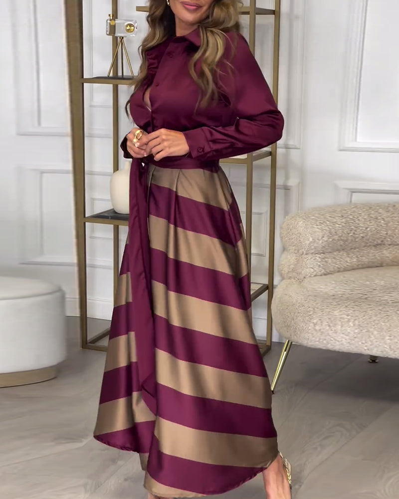 Ariana | Abito Eleganza a Righe