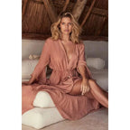 Fleur™ - Maxi Oud Roze Ibiza Jurk