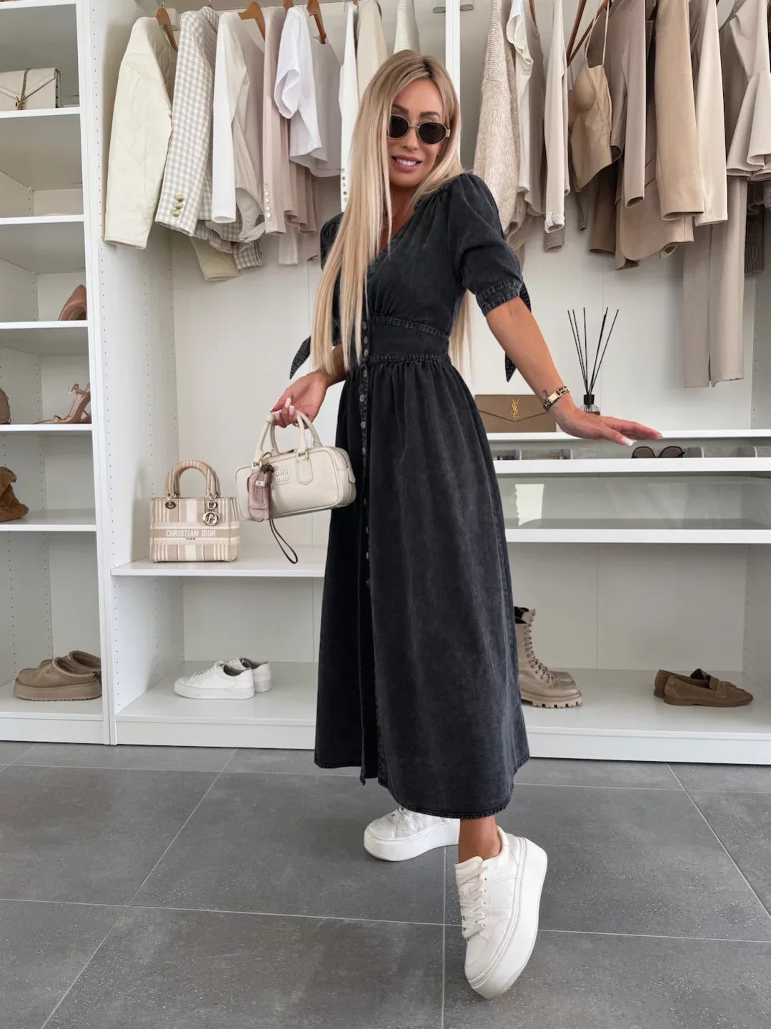 LALUNA® | DENIM STRALENDE JURK