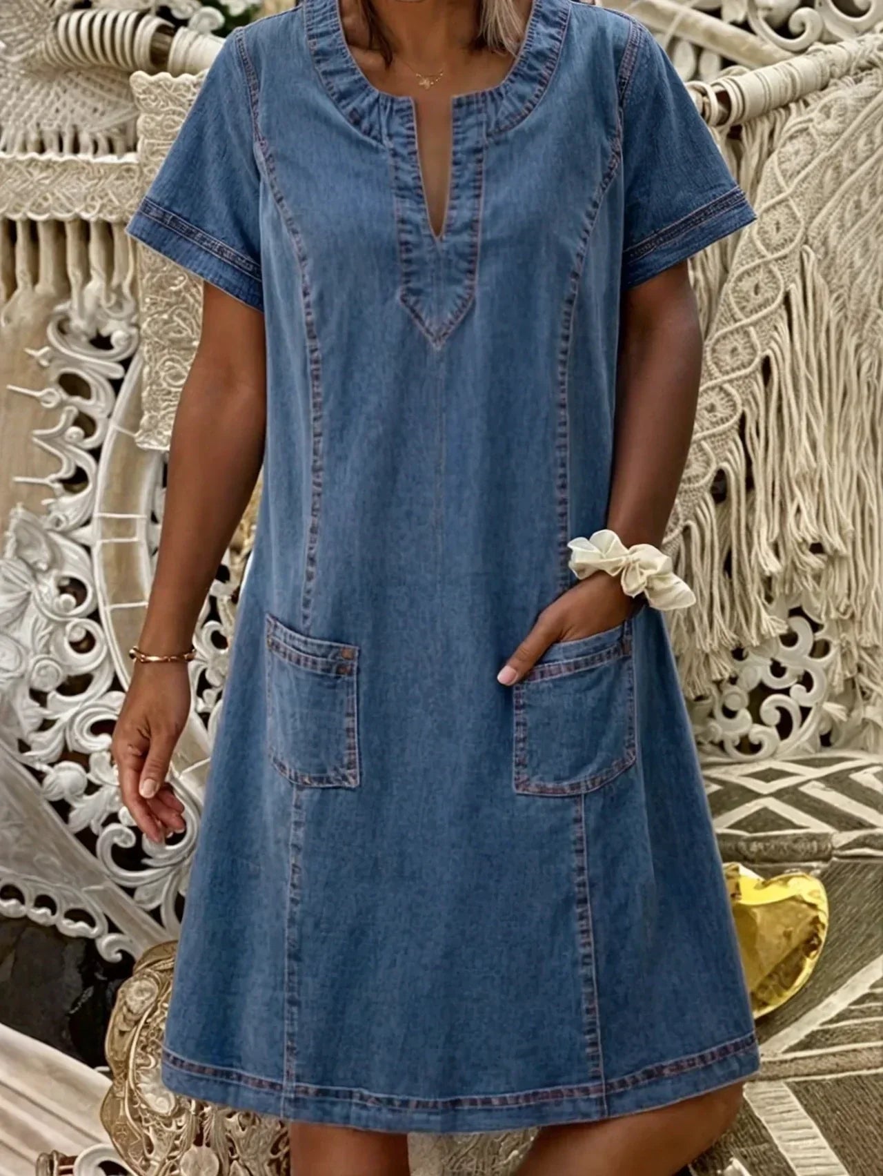 Elly™ - Pantaloni in denim color sangue