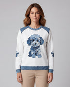 Il look casual ha incontrato il denim patchwork