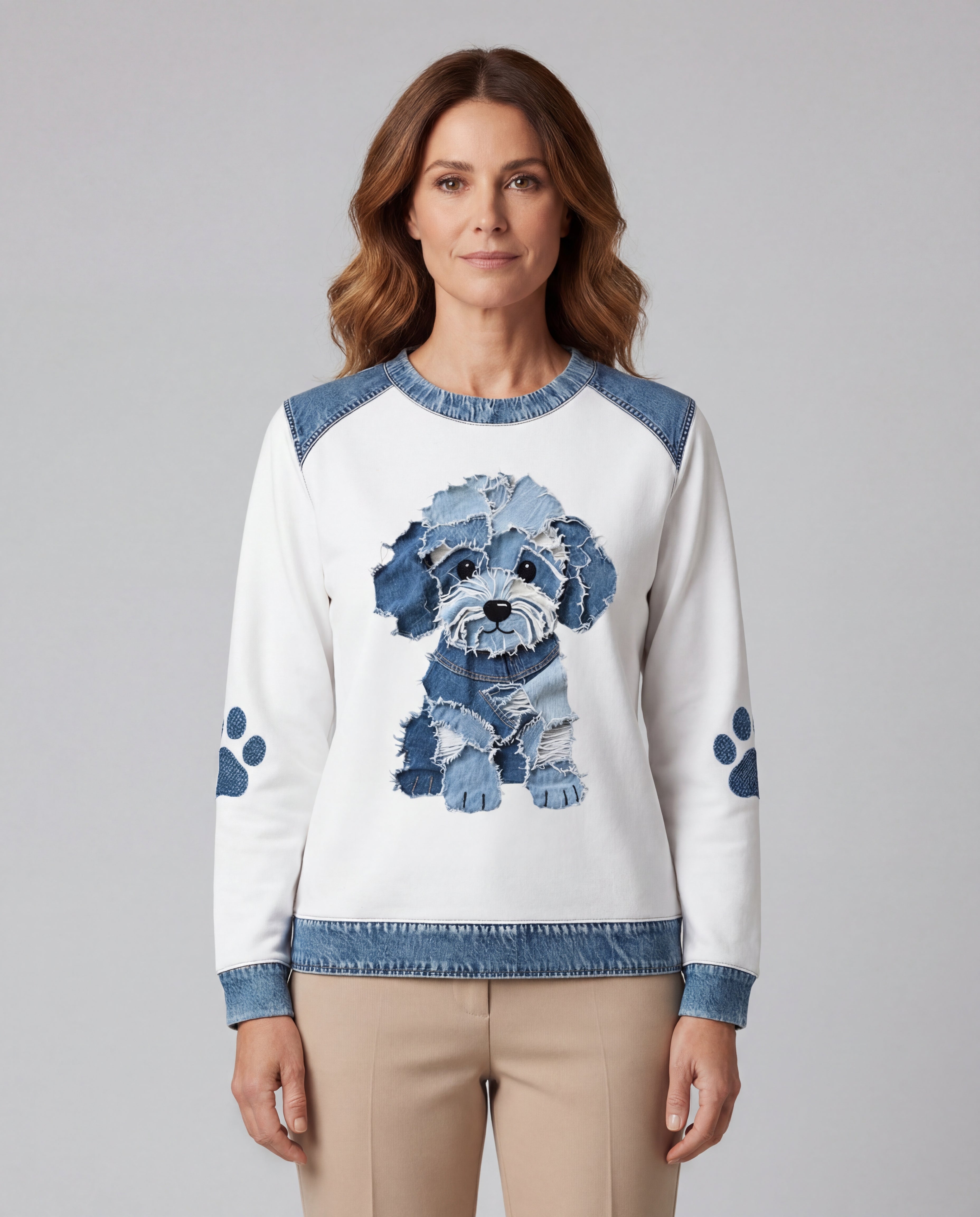 Il look casual ha incontrato il denim patchwork