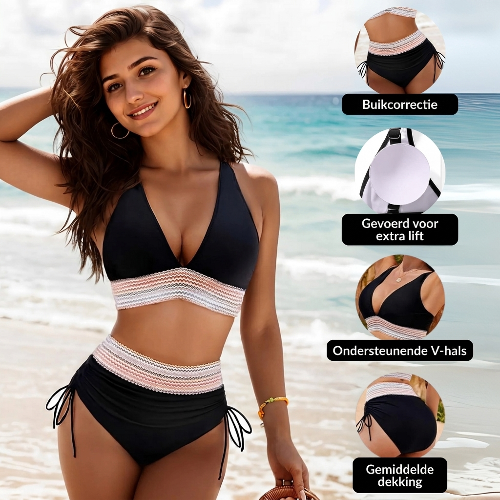 Iris - Set bikini Hoge Taille 1+1 gratis
