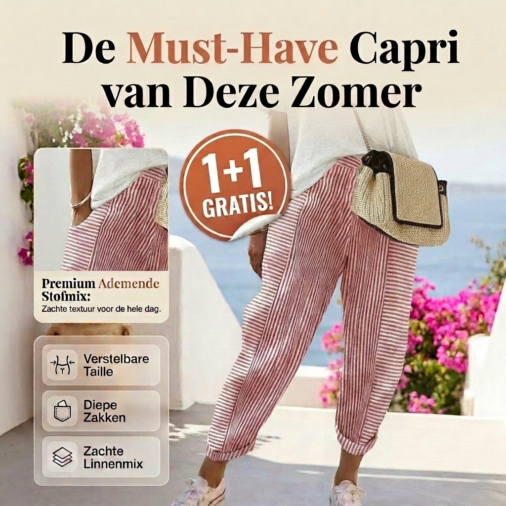 Laluna® | Gstreepte Katoenen Broek 1+1 gratis