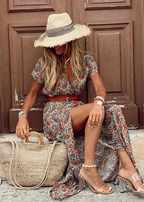 Ilsa | Lange Boho Jurk ha incontrato Ceintuur