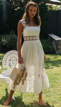 Janette™ | Witte Boheemse Jurk
