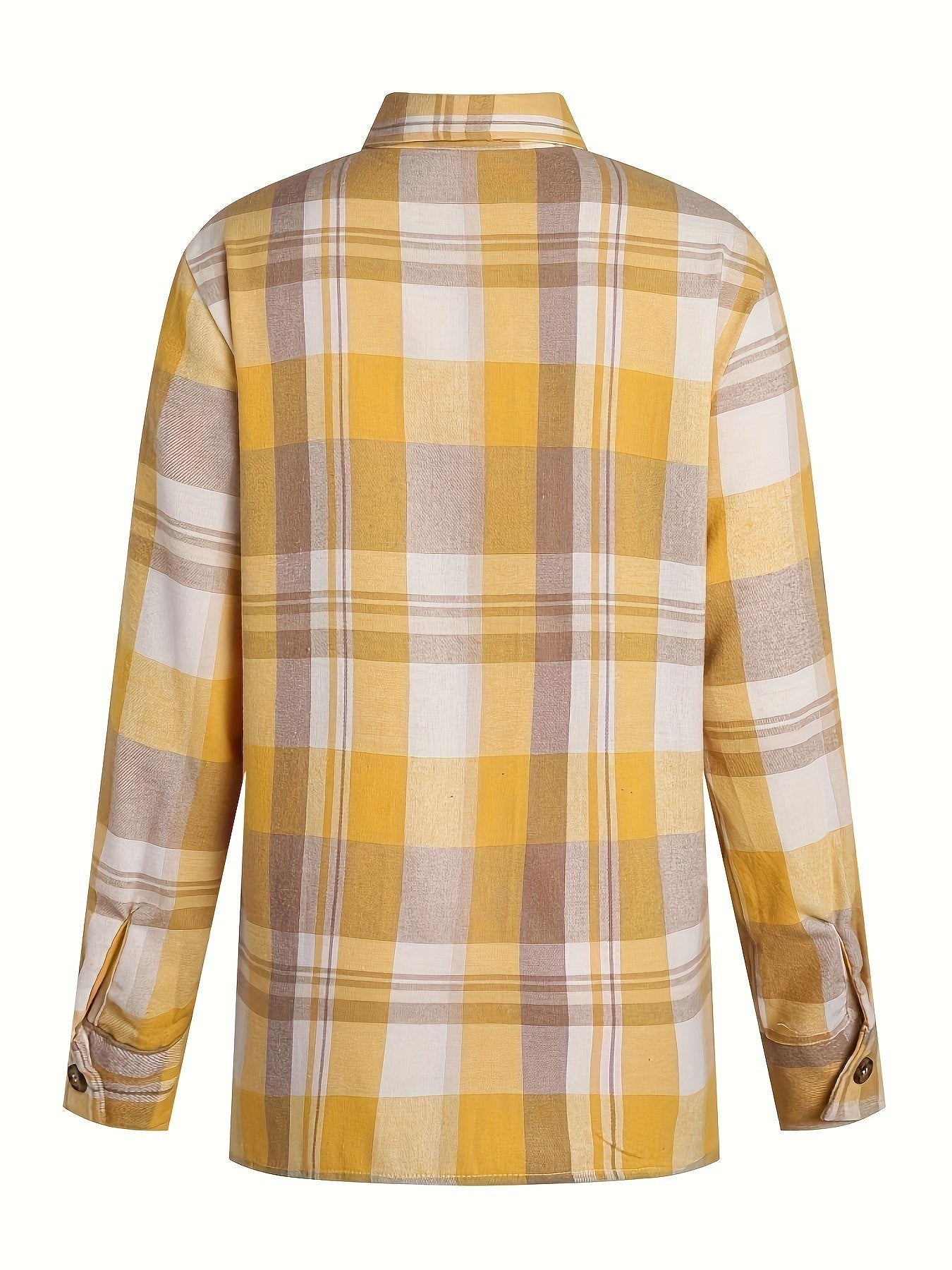 Jolanda | Elegante camicetta Geruite Zomer con Lange Mouwen