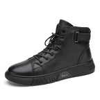 Blackridge | Zwarte Leren Herenschoenen