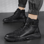 Blackridge | Zwarte Leren Herenschoenen