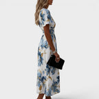 Lisa™ | Midi-jurk moderno con motivo floreale