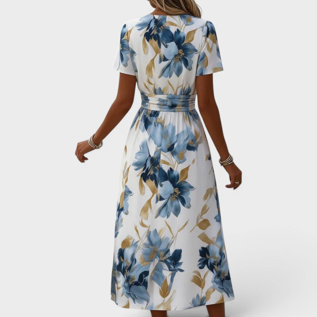Lisa™ | Midi-jurk moderno con motivo floreale