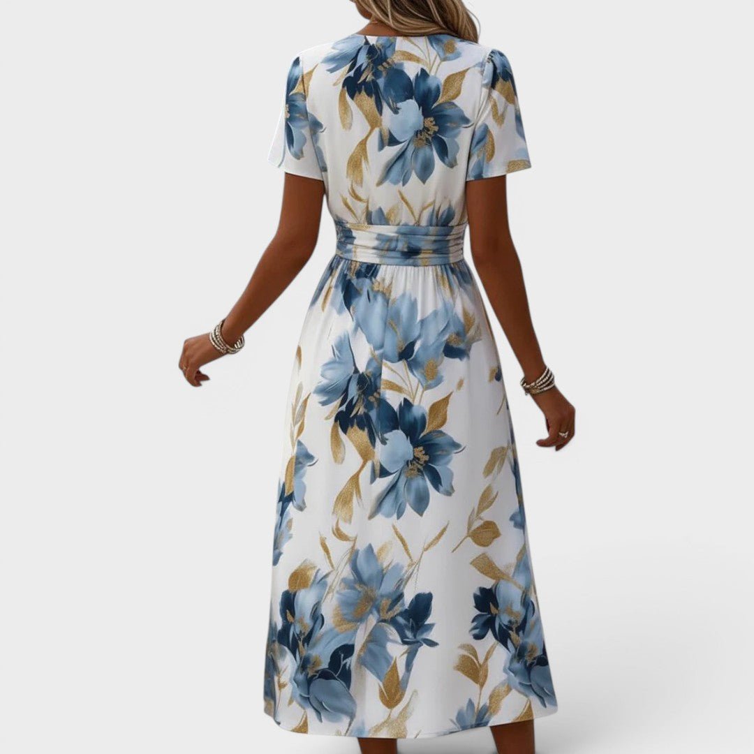 Lisa™ | Midi-jurk moderno con motivo floreale