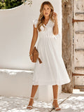 Liv™ - Midi Jurk Met V-hals