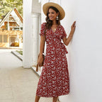 Lola™ Gebloemde Ibiza Midi Jurk