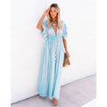 Luna™ Maxi Lichtblauwe Ibiza Jurk