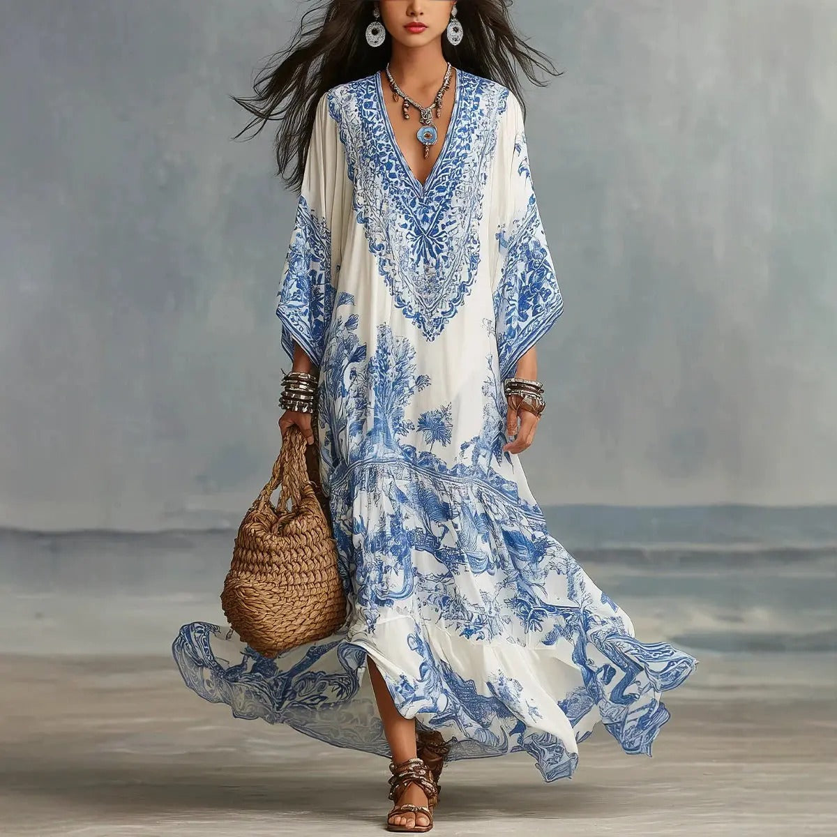 Elvira | Abito Bohémien Maxi Etnico