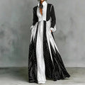 Priscilla | Abito Maxi Bicolore a Pois