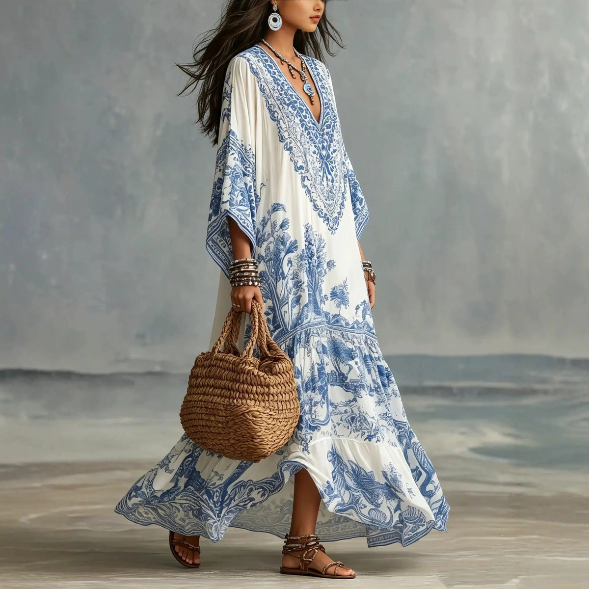 Elvira | Abito Bohémien Maxi Etnico