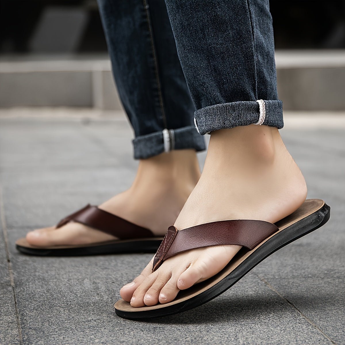 Marcel Klassieke Heren Pantofole con PU Zool
