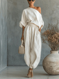 Mila™ | Completo 2 pezzi con scollatura bardot