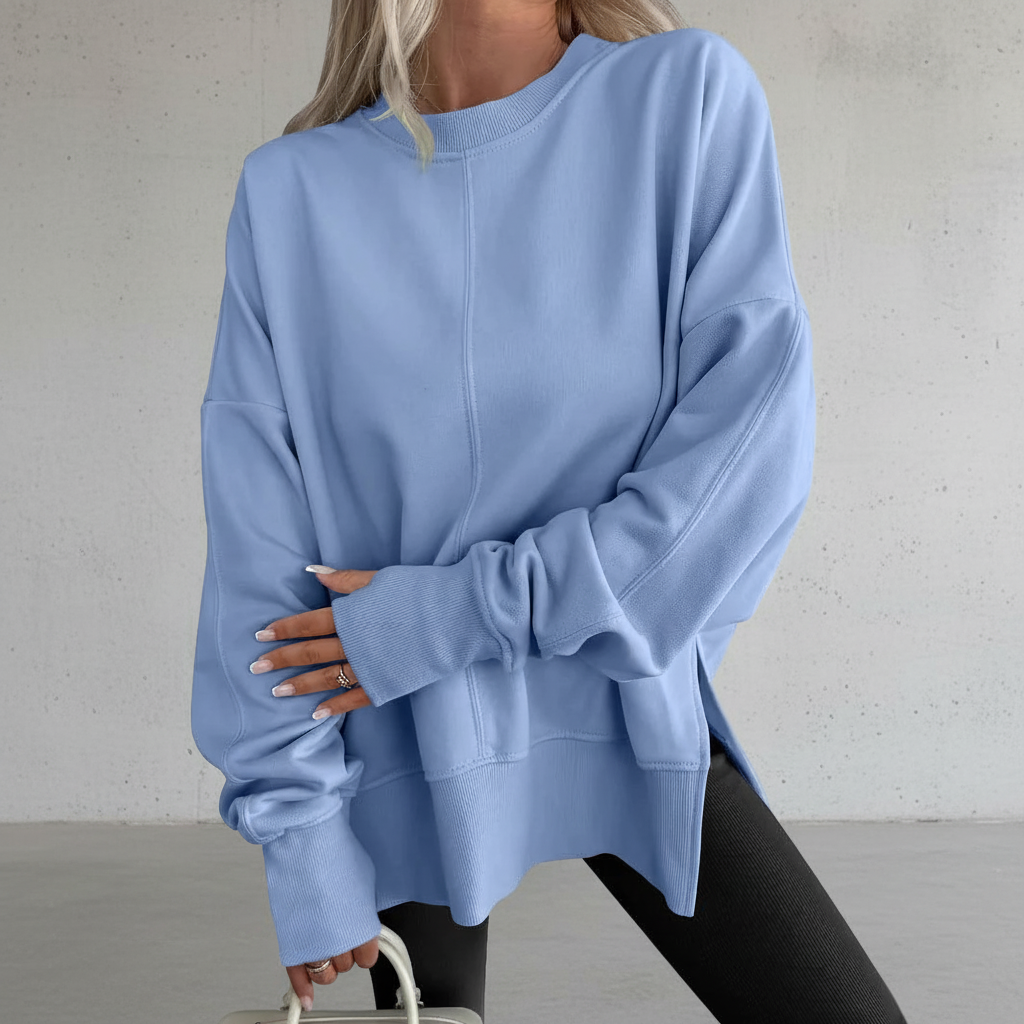 Zolia™ – Felpa oversize con cappuccio color sangue