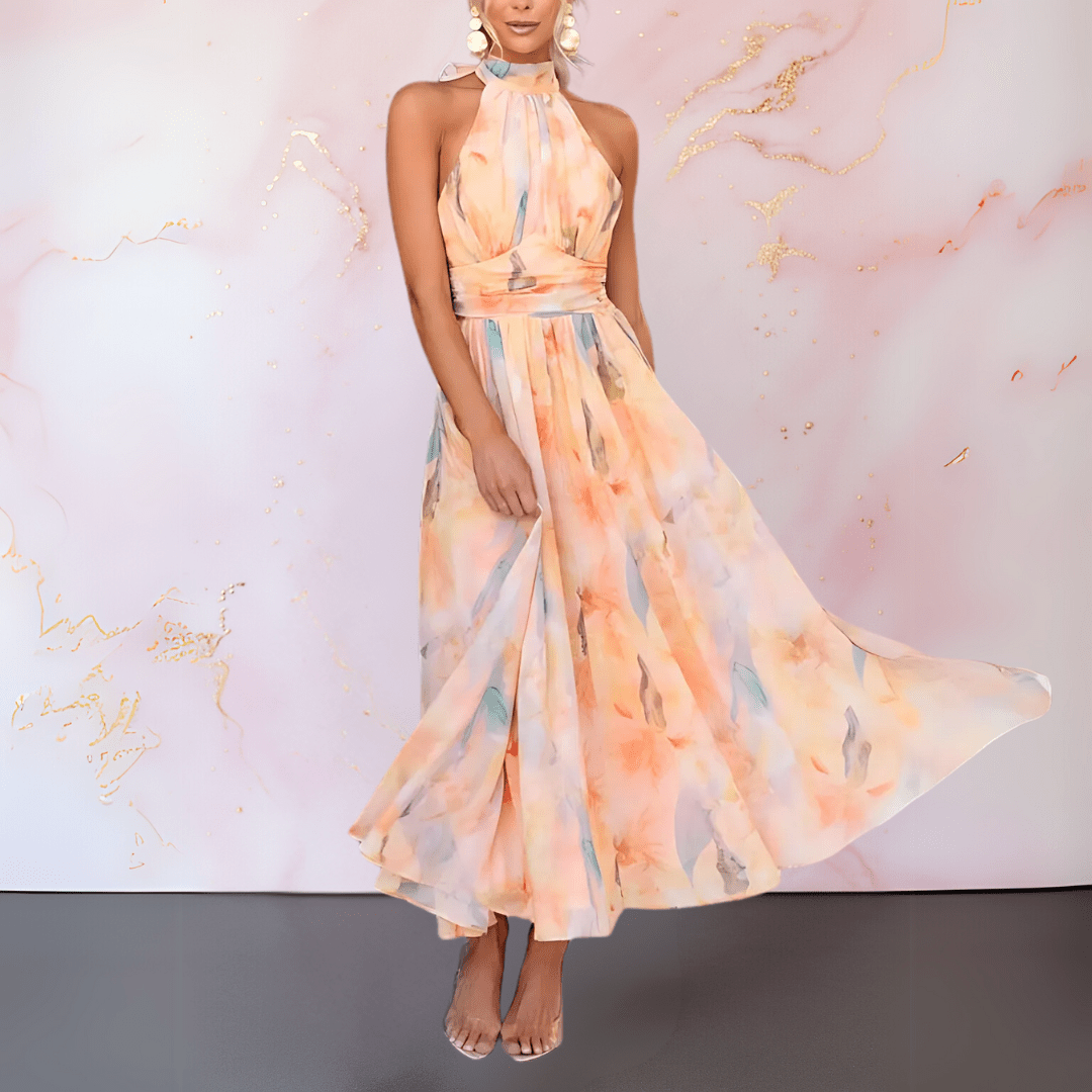 Noemi™ | Elegante stampa acquerello getailleerde