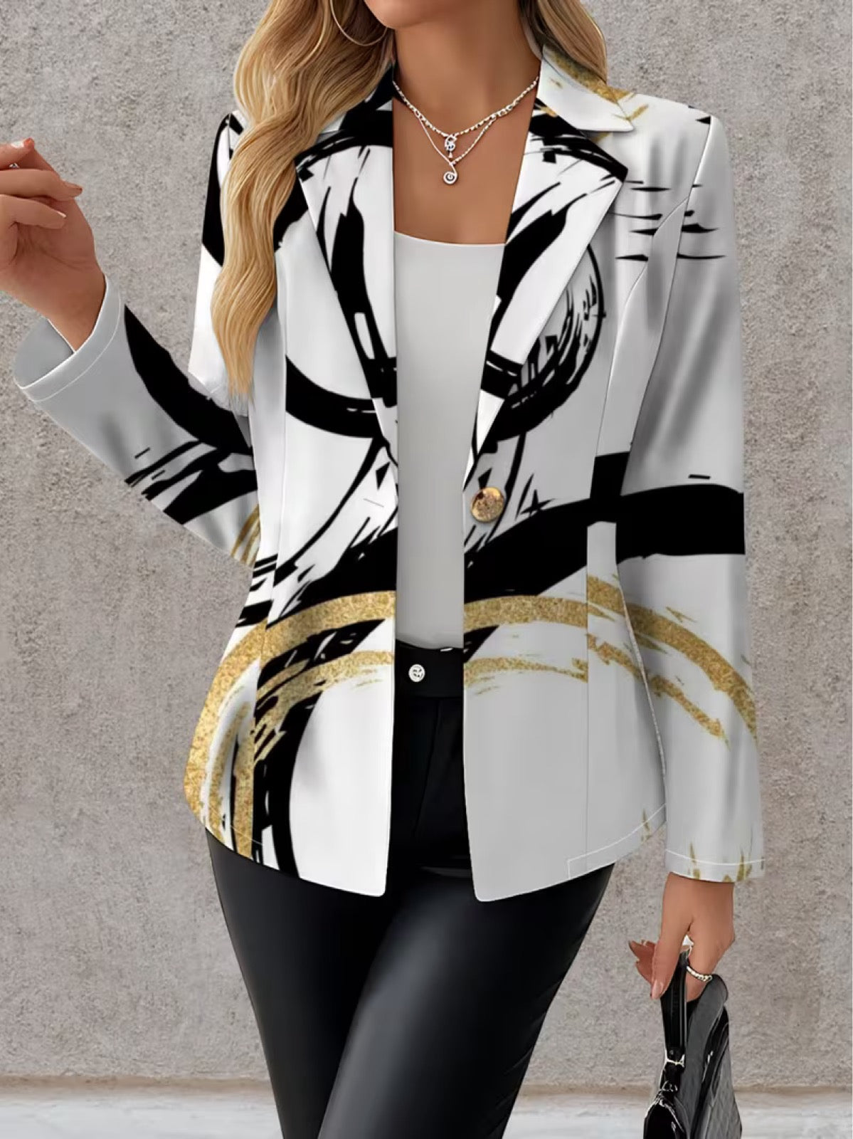 Nerina | Blazer Pennellate Astratte