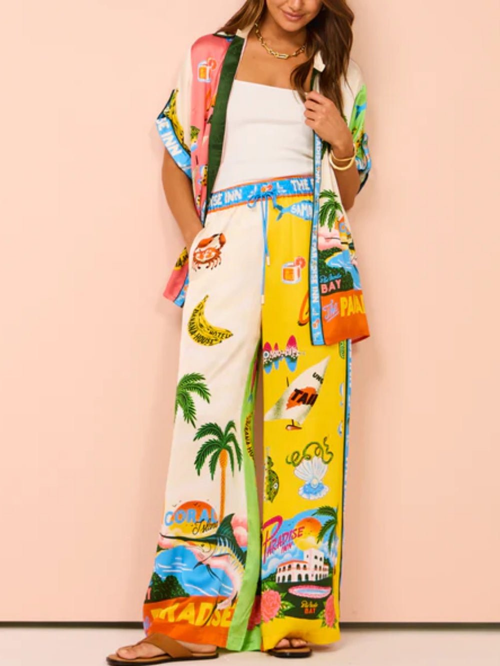 Firenze | Elegante set di abbigliamento da donna con stampa Zomerse