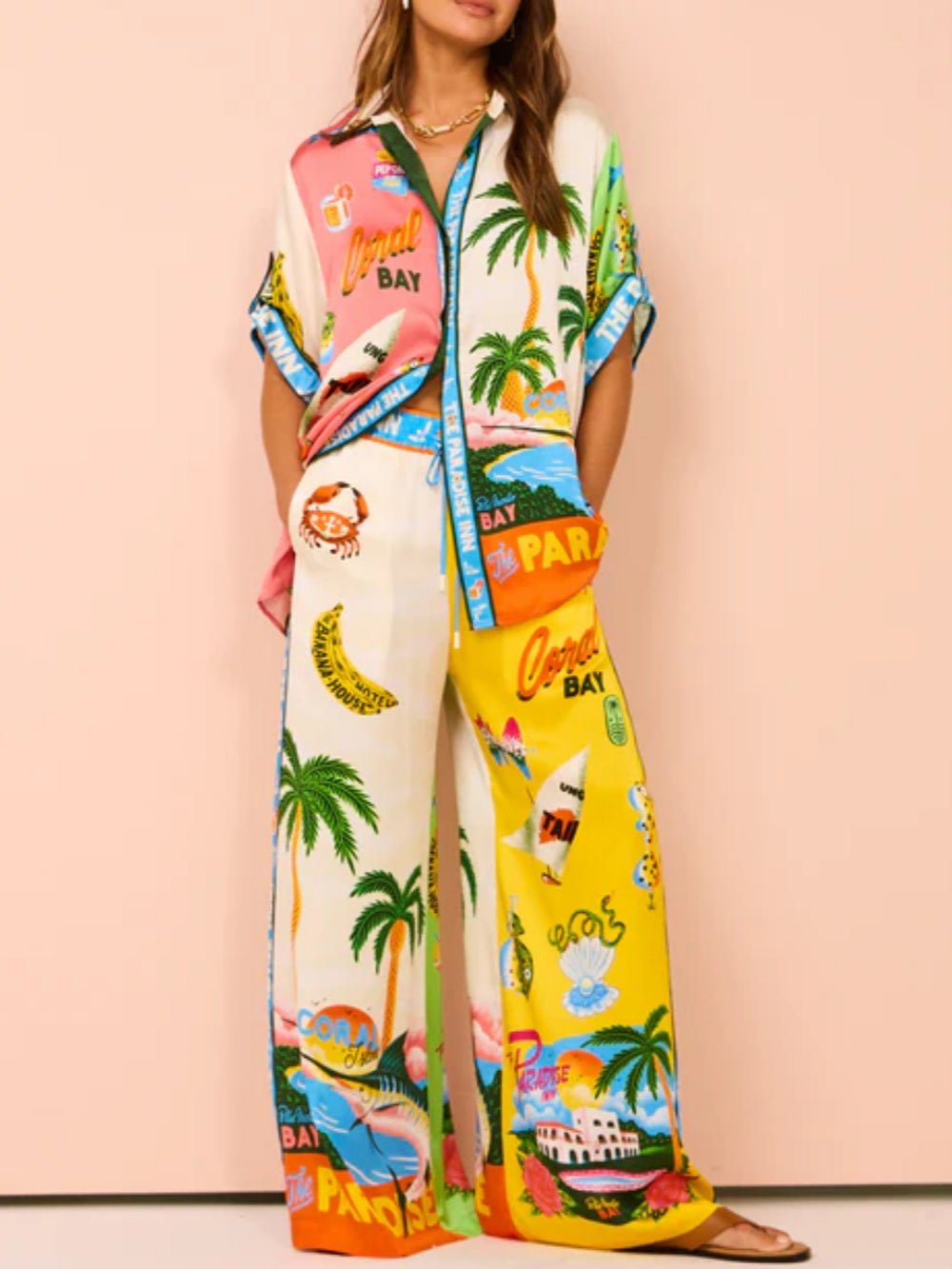 Firenze | Elegante set di abbigliamento da donna con stampa Zomerse