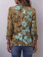 Bianca | Giacca Bohémien Fiorita Vintage Sfumata con Rouches