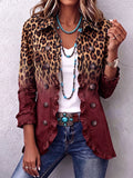 Olimpia | Blazer Leopardato Sfumato Bordeaux