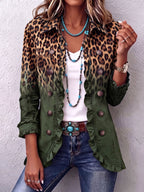 Bice | Blazer Leopardato Sfumato Turchese