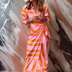 Laluna® | Jurk met Wikkelprint