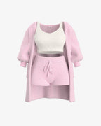 Cozyset van zachte gebreide stof