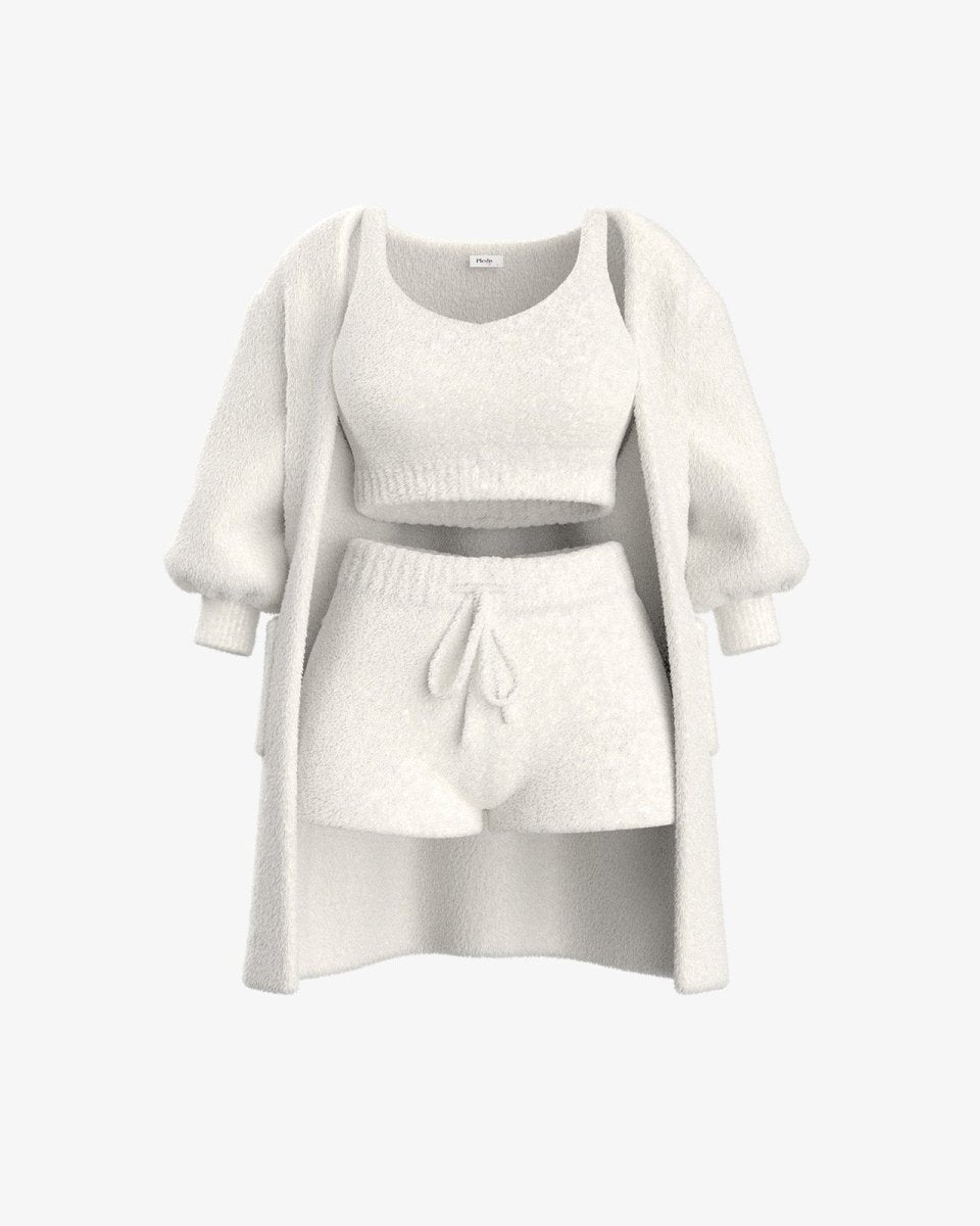 Cozyset van zachte gebreide stof