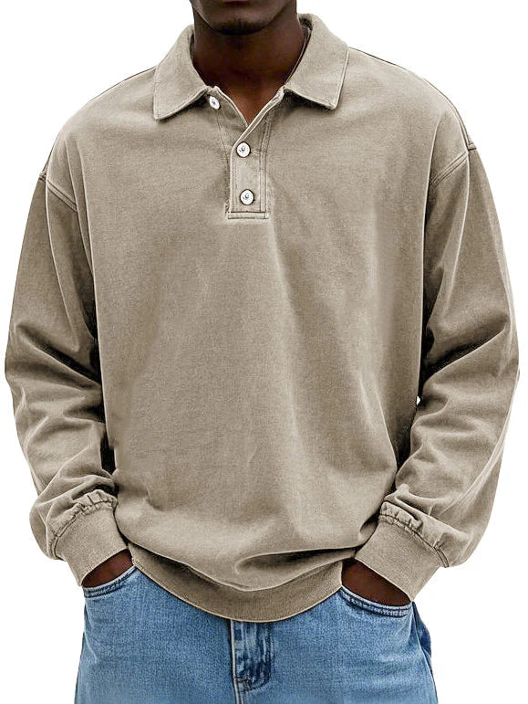 Joost | Vintage Shirt met Lange Mouwen