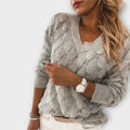 Hansel™ - Maglione rosso con v-udskæring