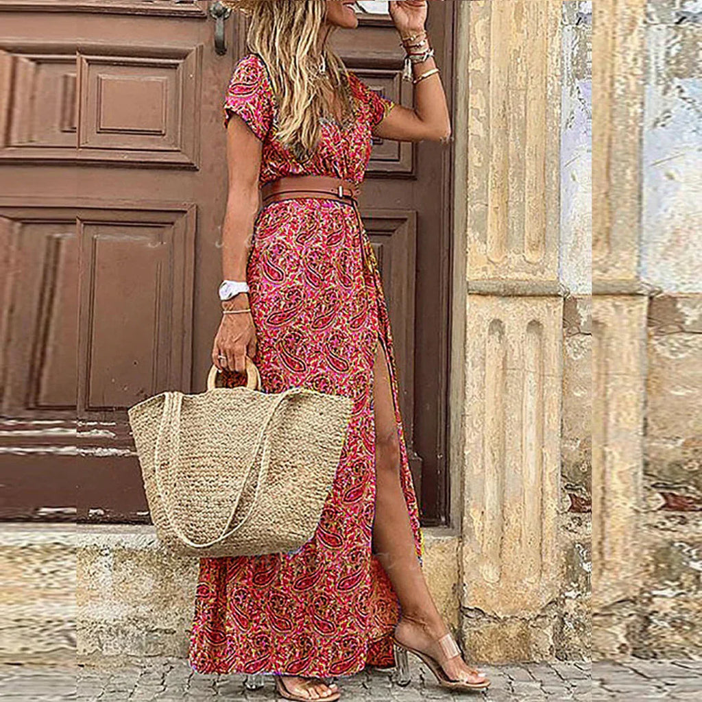 Ilsa | Lange Boho Jurk ha incontrato Ceintuur