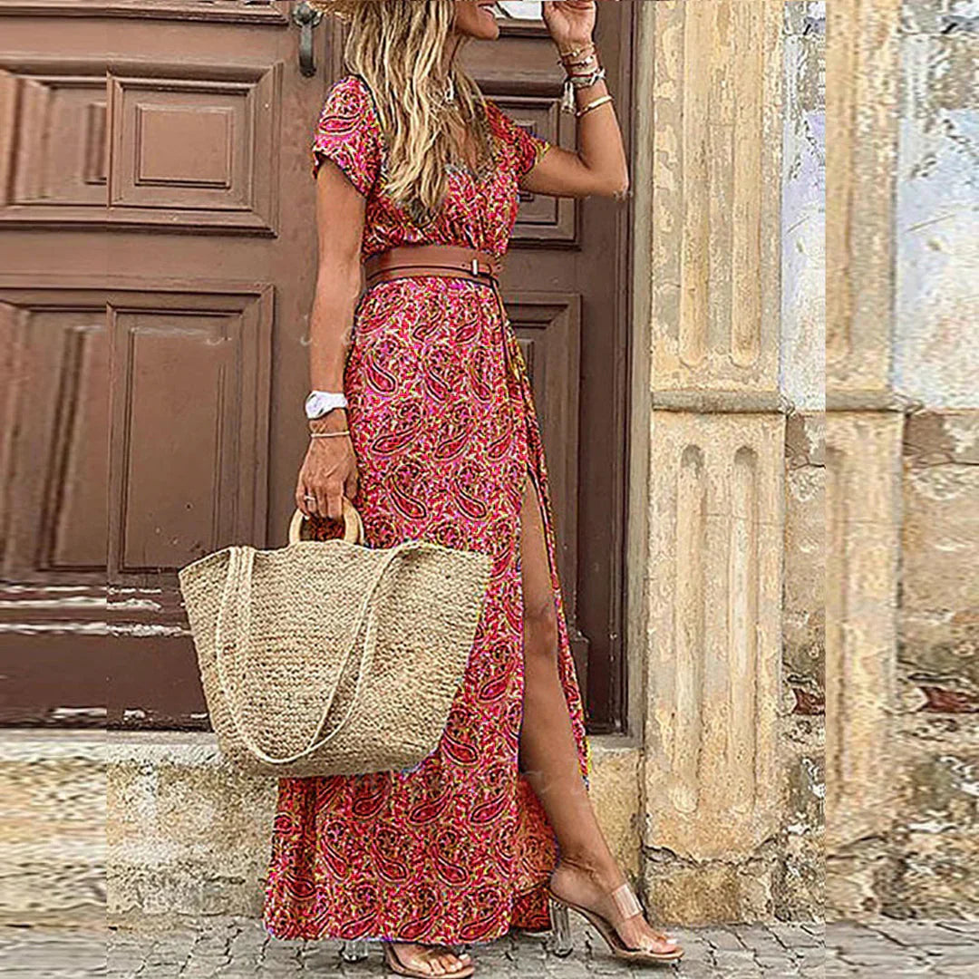 Ilsa | Lange Boho Jurk ha incontrato Ceintuur