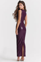 Lisa | Luxe Leren Maxi Jurk
