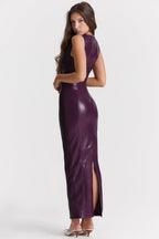 Lisa | Luxe Leren Maxi Jurk