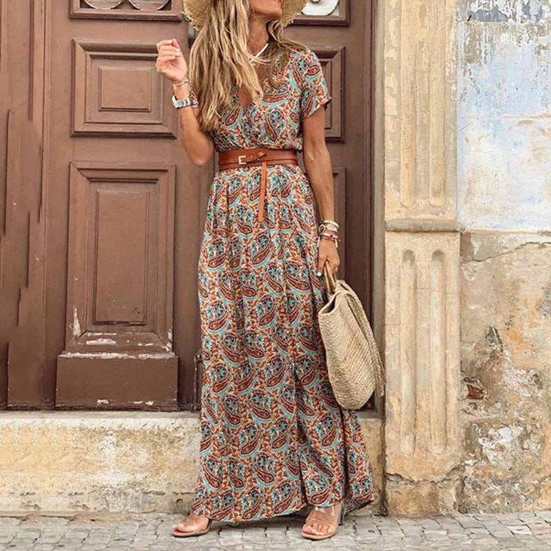 Sanne™ - Maxi Ibiza Jurk - Inclusief riem