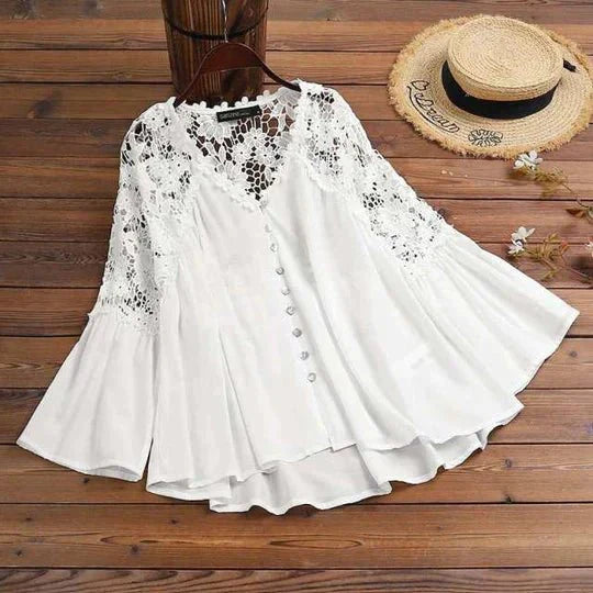 SARA - Blusa in pizzo floreale