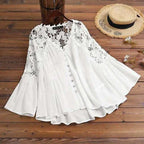 SARA - Blusa in pizzo floreale