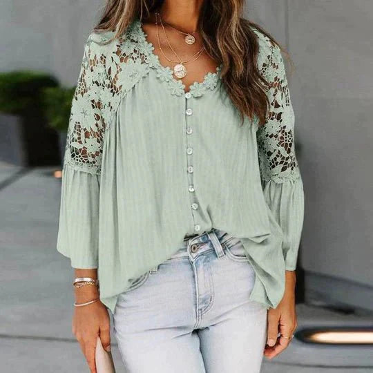 SARA - Blusa in pizzo floreale