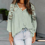 SARA - Blusa in pizzo floreale